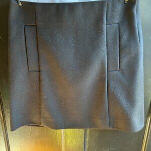 COS Black boiled wool mini skirt!